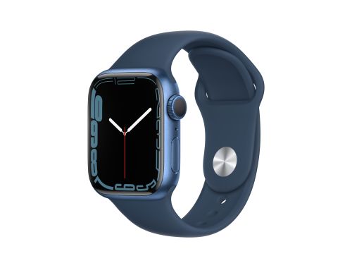 Apple Watch Series 7 GPS 41mm Blue Aluminium Case with Abyss Blue Sport Band